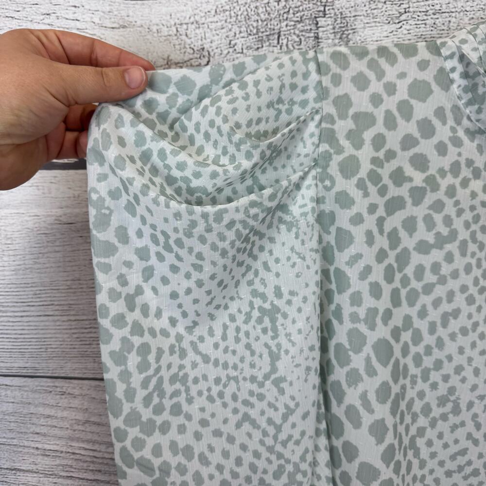 Sincerely Ours Women's Mint Python Rosie Puff Sle… - image 4